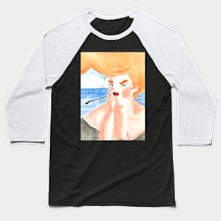 Lady on the sea Baseball T-Shirt